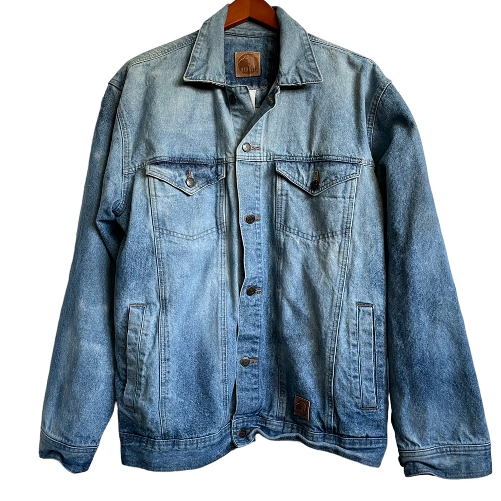 Berne Oversized Denim Trucker Jacket size Large Tall